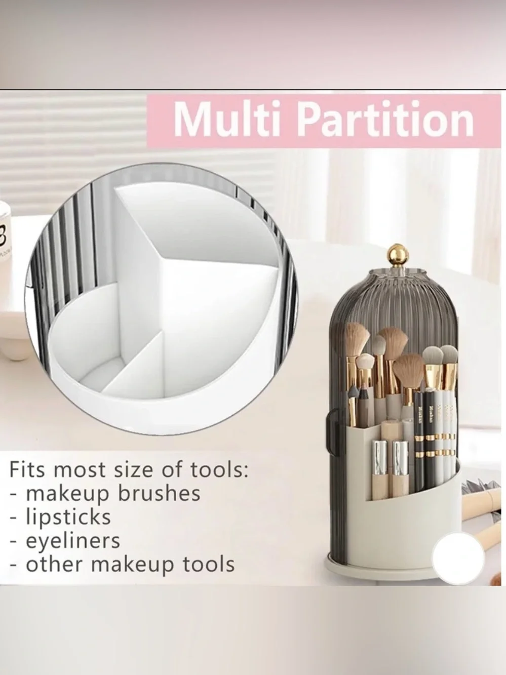 Birdcage multifunctional cosmetic holder, NWT